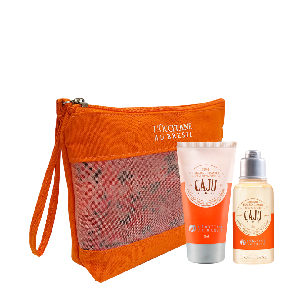 Nécessaire com Sabonete em Óleo e Creme Firmador Caju